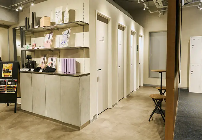 着替えはもちろん個室をご用意してます